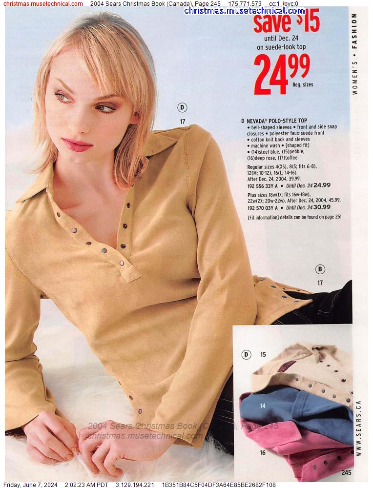 2004 Sears Christmas Book (Canada), Page 245
