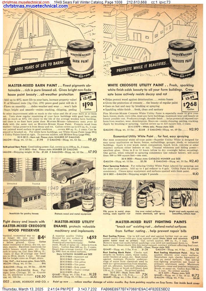 1949 Sears Fall Winter Catalog, Page 1008