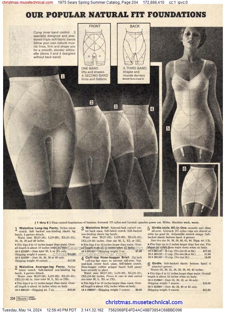 1975 Sears Spring Summer Catalog, Page 204