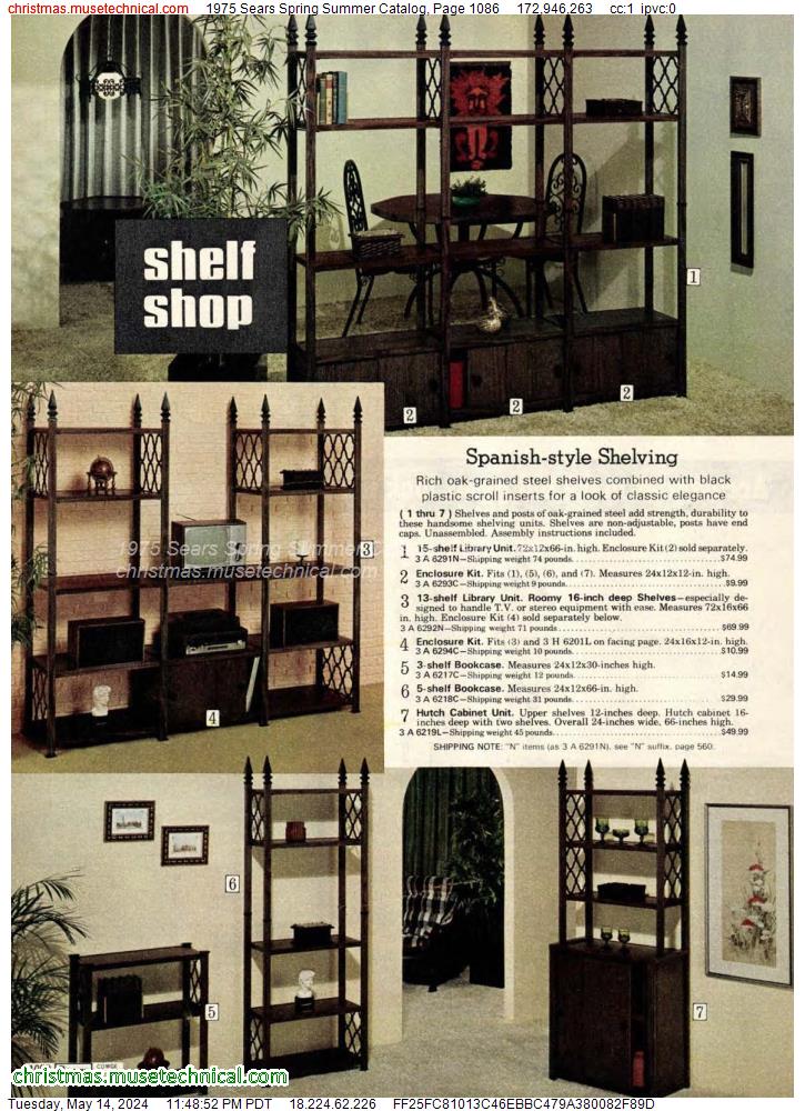 1975 Sears Spring Summer Catalog, Page 1086