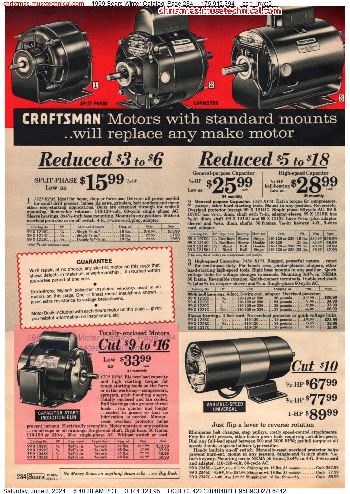 1969 Sears Winter Catalog, Page 284