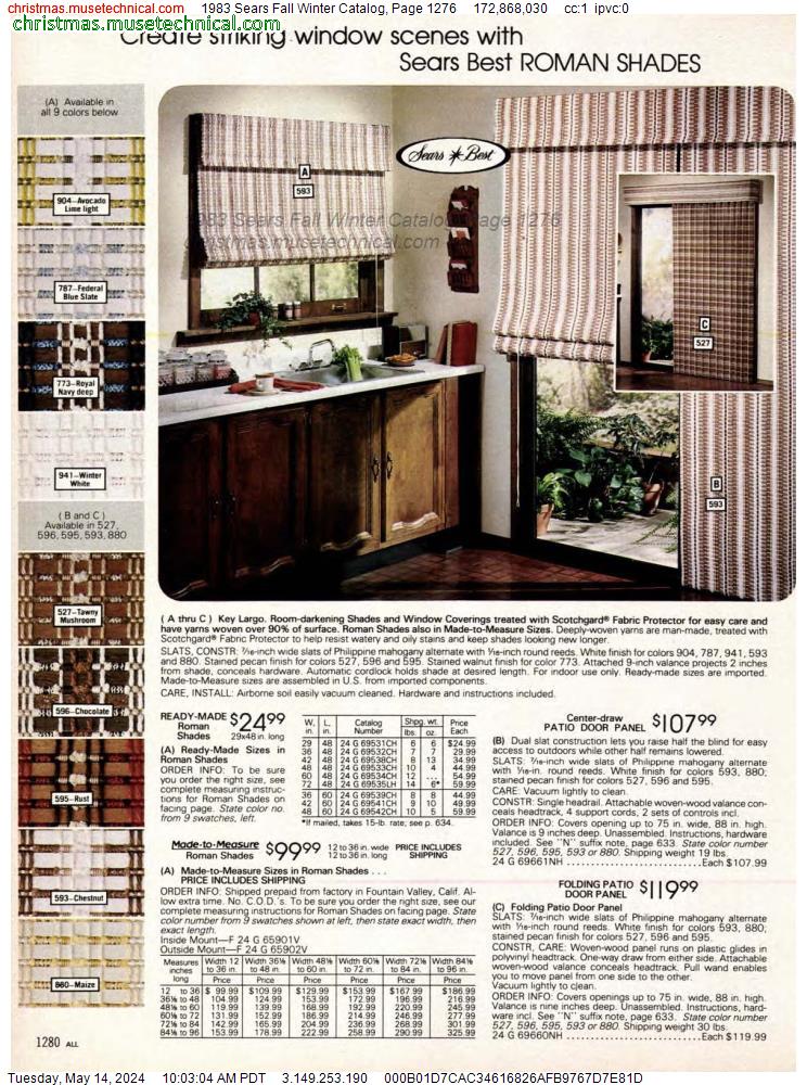 1983 Sears Fall Winter Catalog, Page 1276
