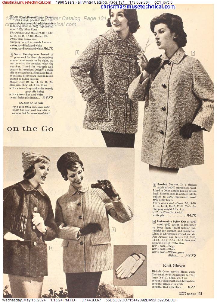 1960 Sears Fall Winter Catalog, Page 131