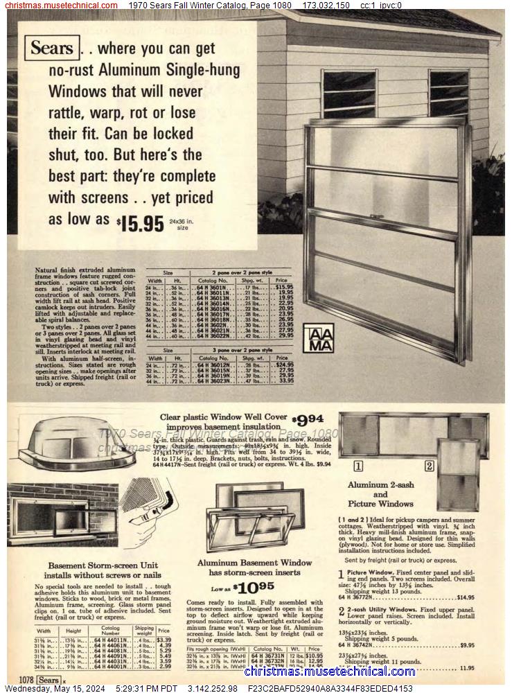 1970 Sears Fall Winter Catalog, Page 1080