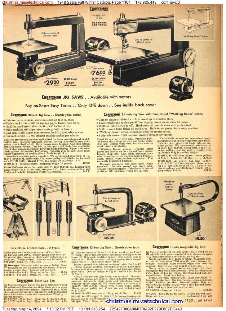1948 Sears Fall Winter Catalog, Page 1164