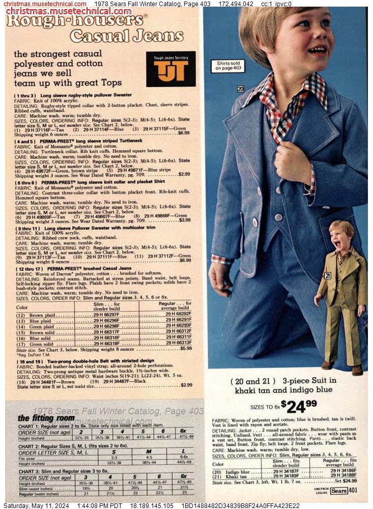 1978 Sears Fall Winter Catalog, Page 403