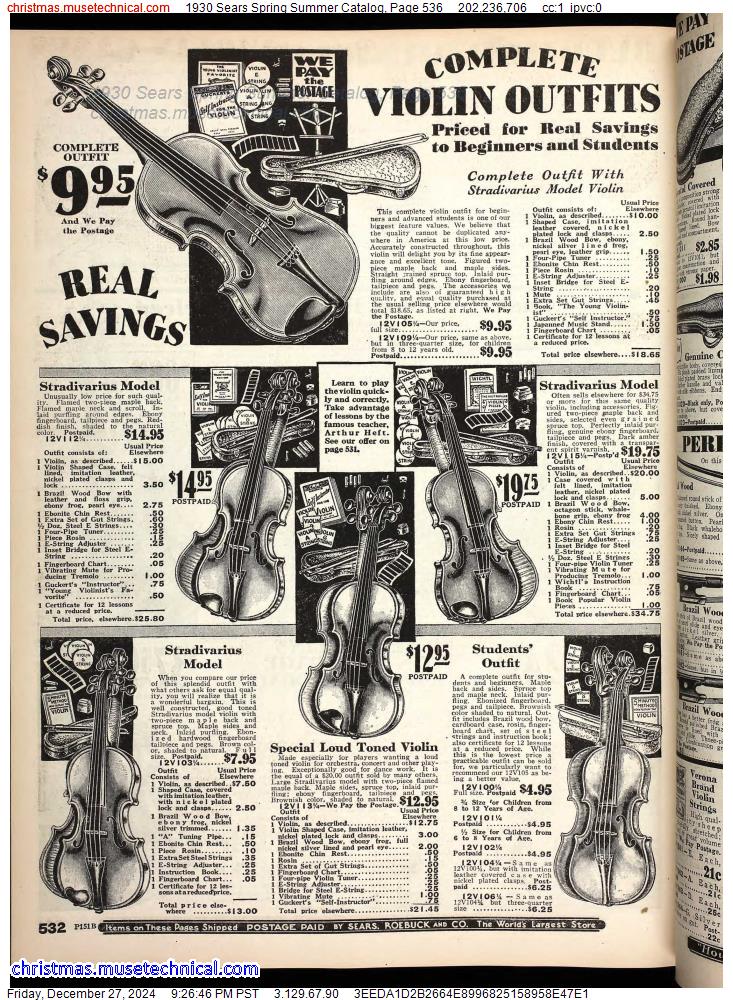 1930 Sears Spring Summer Catalog, Page 536