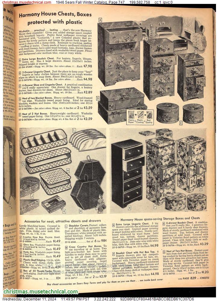 1946 Sears Fall Winter Catalog, Page 747