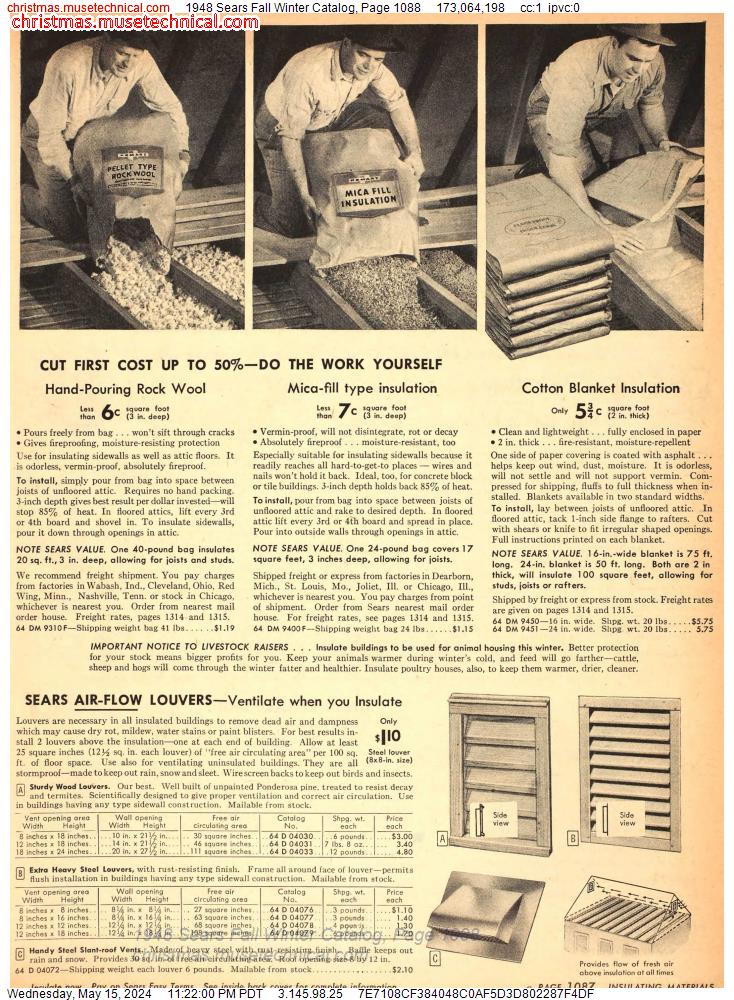1948 Sears Fall Winter Catalog, Page 1088