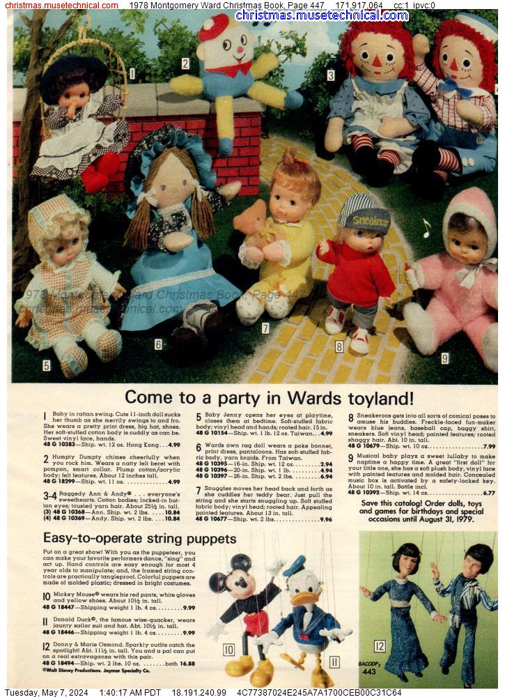 1978 Montgomery Ward Christmas Book, Page 447