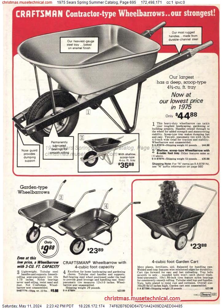 1975 Sears Spring Summer Catalog, Page 695