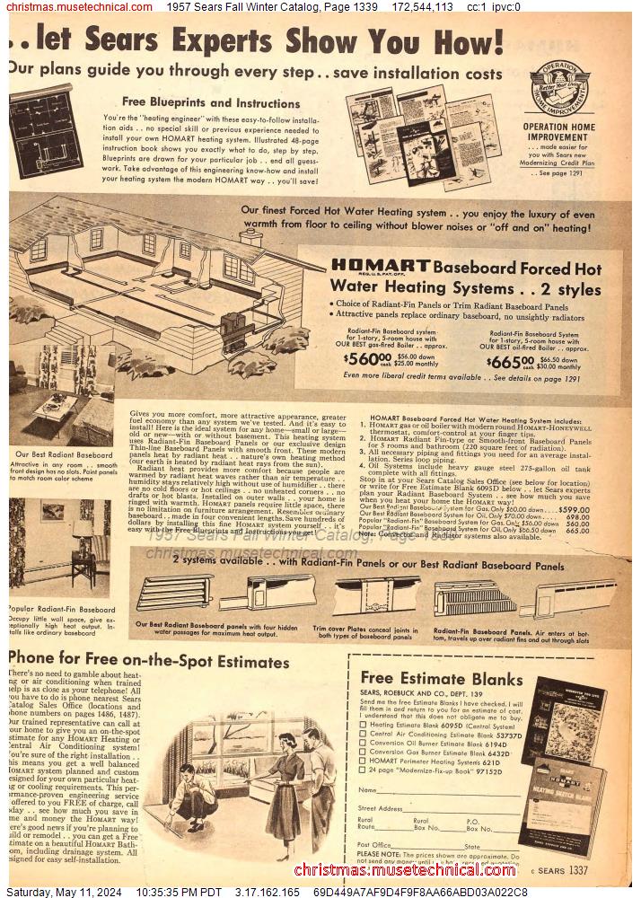 1957 Sears Fall Winter Catalog, Page 1339