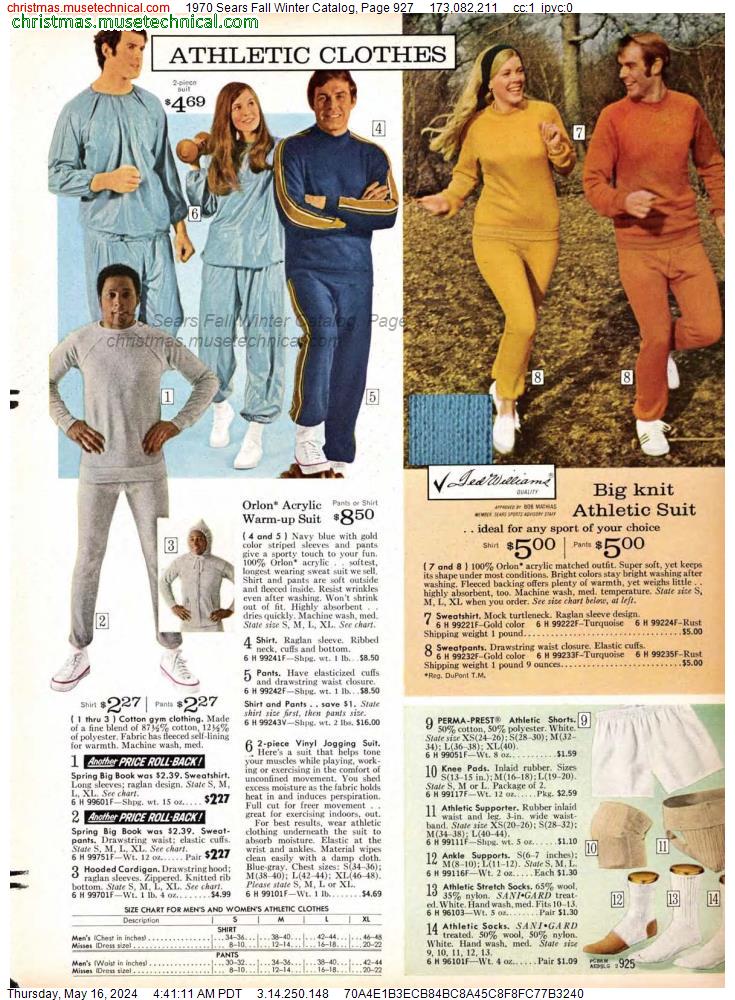 1970 Sears Fall Winter Catalog, Page 927