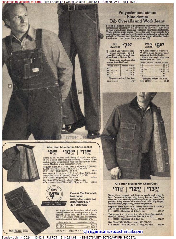 1974 Sears Fall Winter Catalog, Page 664