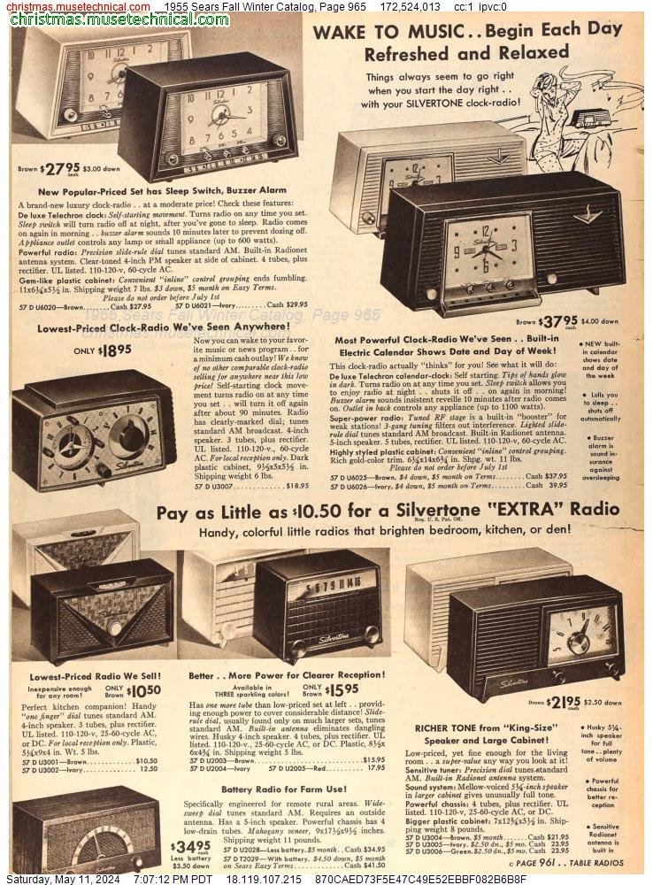 1955 Sears Fall Winter Catalog, Page 965