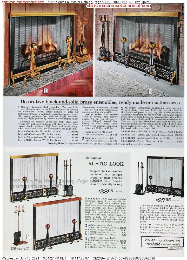 1966 Sears Fall Winter Catalog, Page 1396