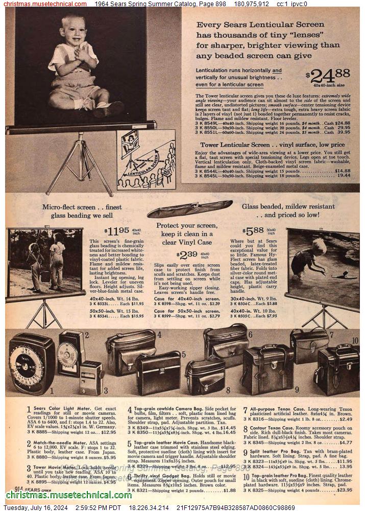 1964 Sears Spring Summer Catalog, Page 898
