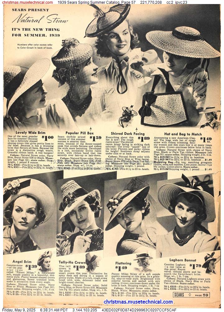 1939 Sears Spring Summer Catalog, Page 57