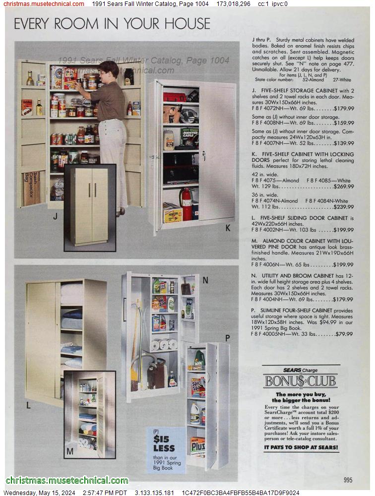 1991 Sears Fall Winter Catalog, Page 1004