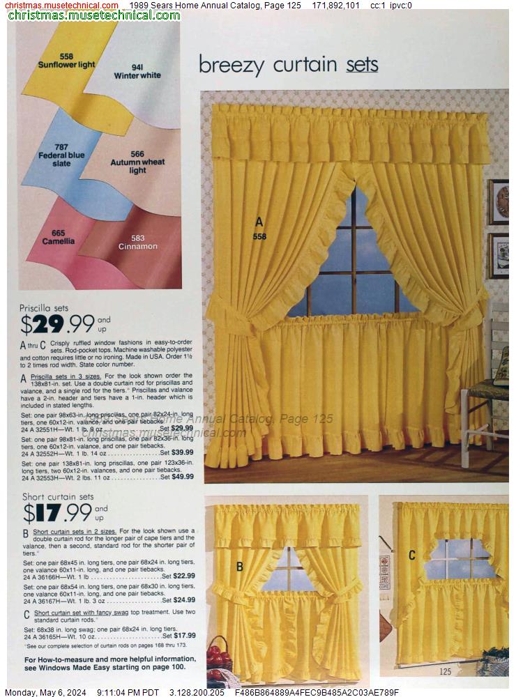 1989 Sears Home Annual Catalog, Page 125