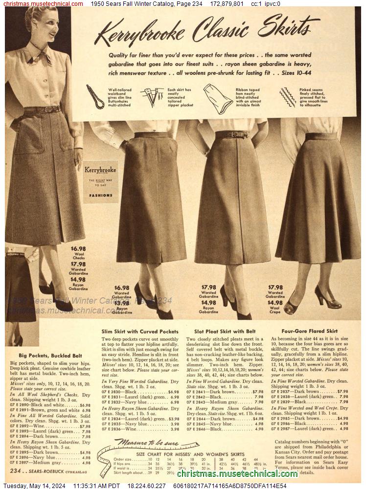 1950 Sears Fall Winter Catalog, Page 234