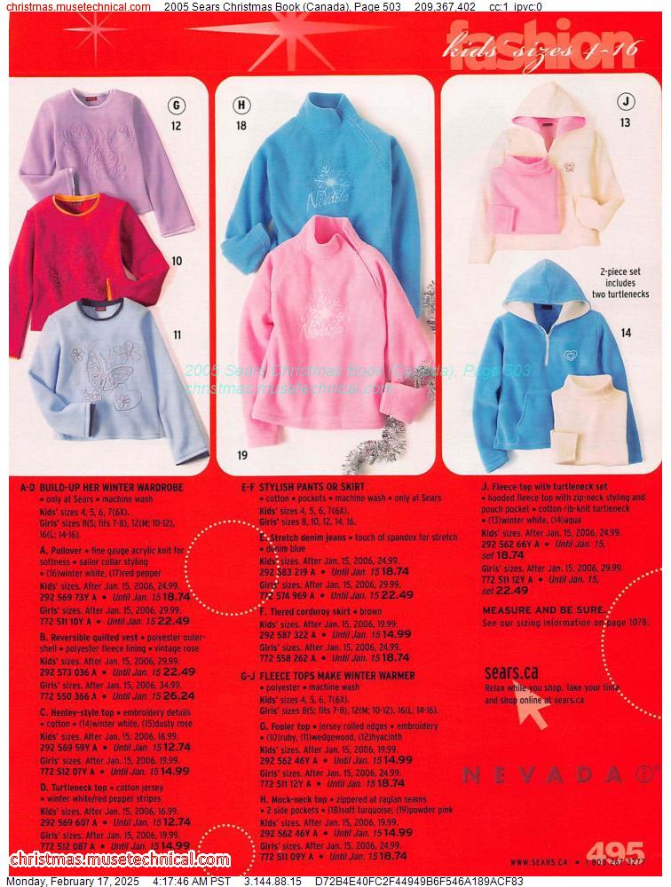 2005 Sears Christmas Book (Canada), Page 503