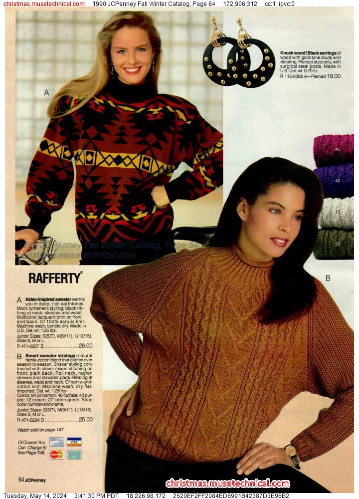 1990 JCPenney Fall Winter Catalog, Page 64