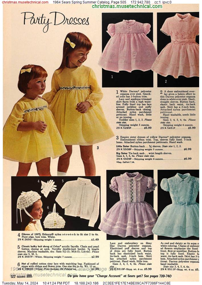 1964 Sears Spring Summer Catalog, Page 505