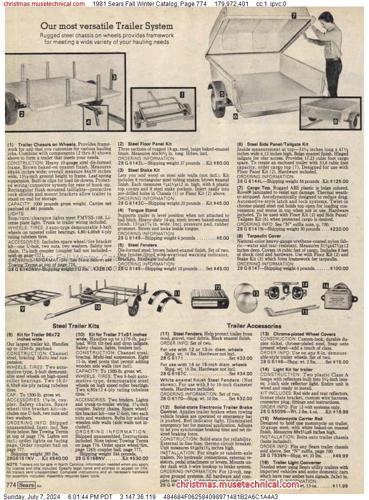 1981 Sears Fall Winter Catalog, Page 774