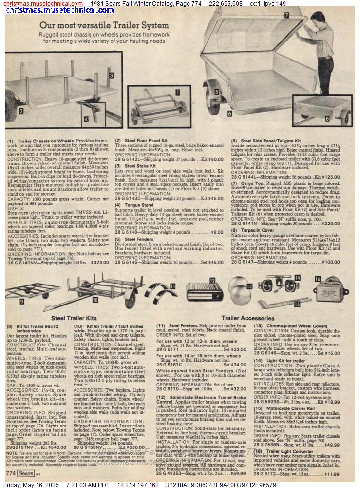 1981 Sears Fall Winter Catalog, Page 774