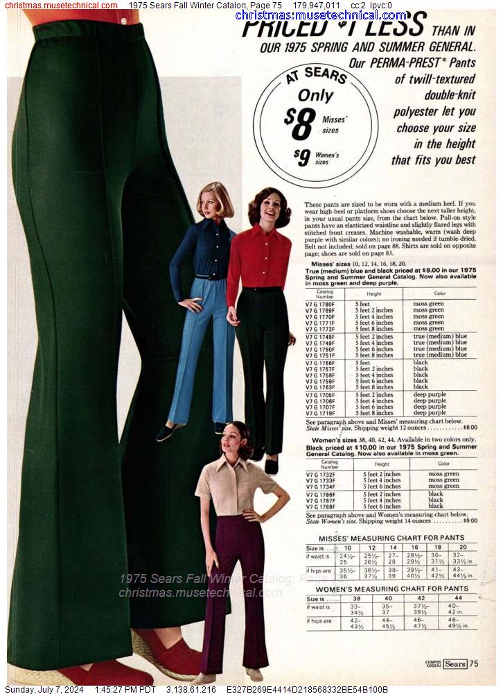 1975 Sears Fall Winter Catalog, Page 75