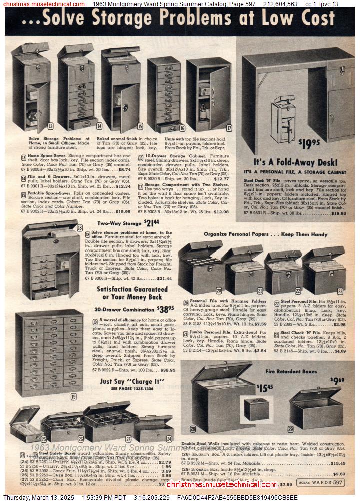 1963 Montgomery Ward Spring Summer Catalog, Page 597