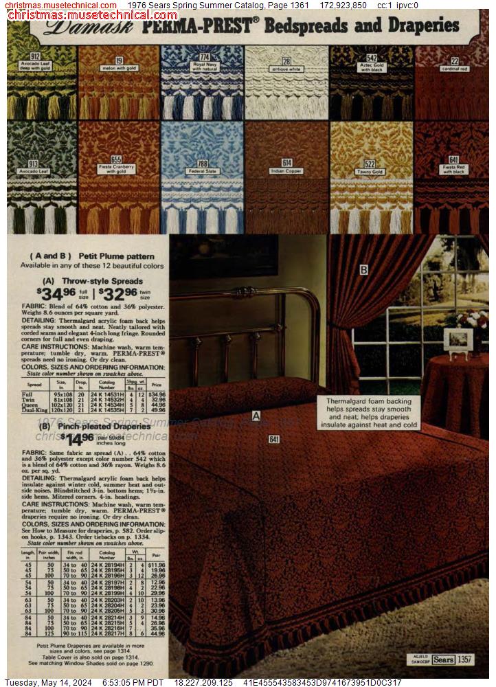 1976 Sears Spring Summer Catalog, Page 1361