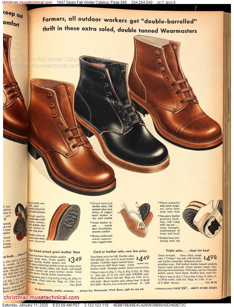 1947 Sears Fall Winter Catalog, Page 585