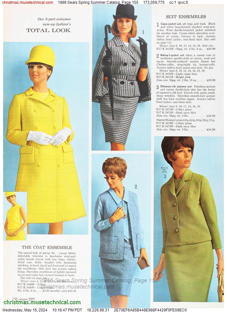 1966 Sears Spring Summer Catalog, Page 155
