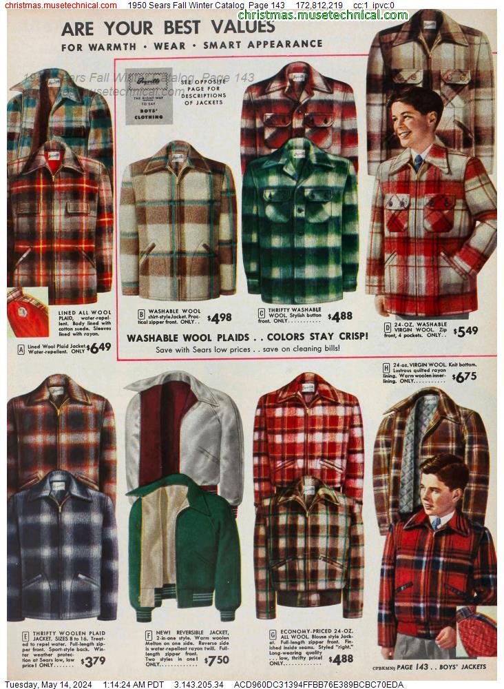 1950 Sears Fall Winter Catalog, Page 143