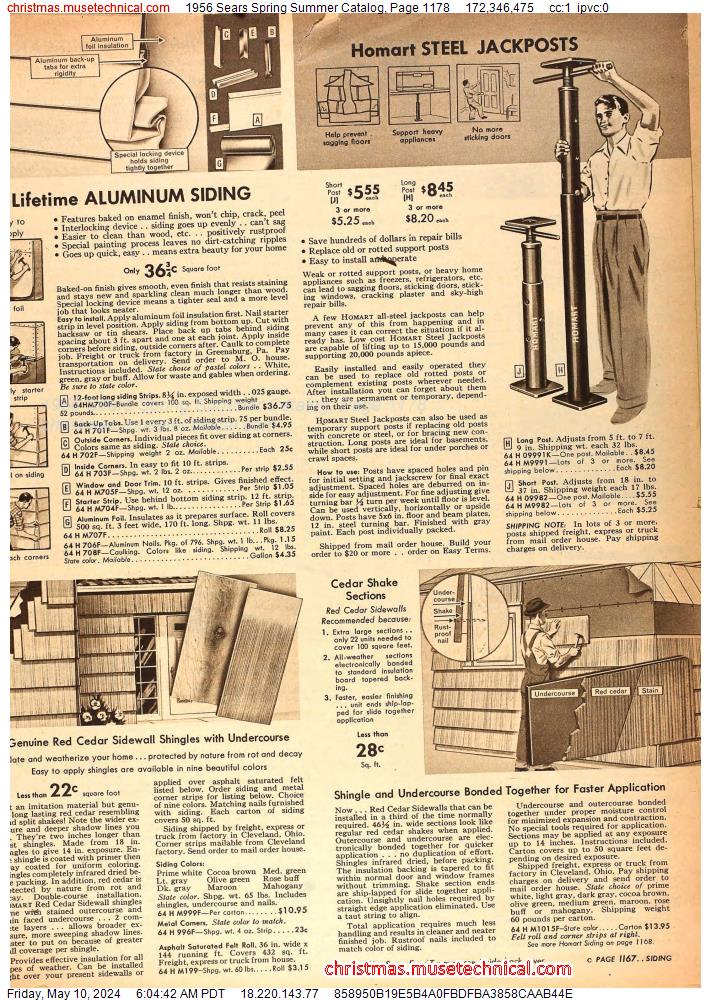 1956 Sears Spring Summer Catalog, Page 1178