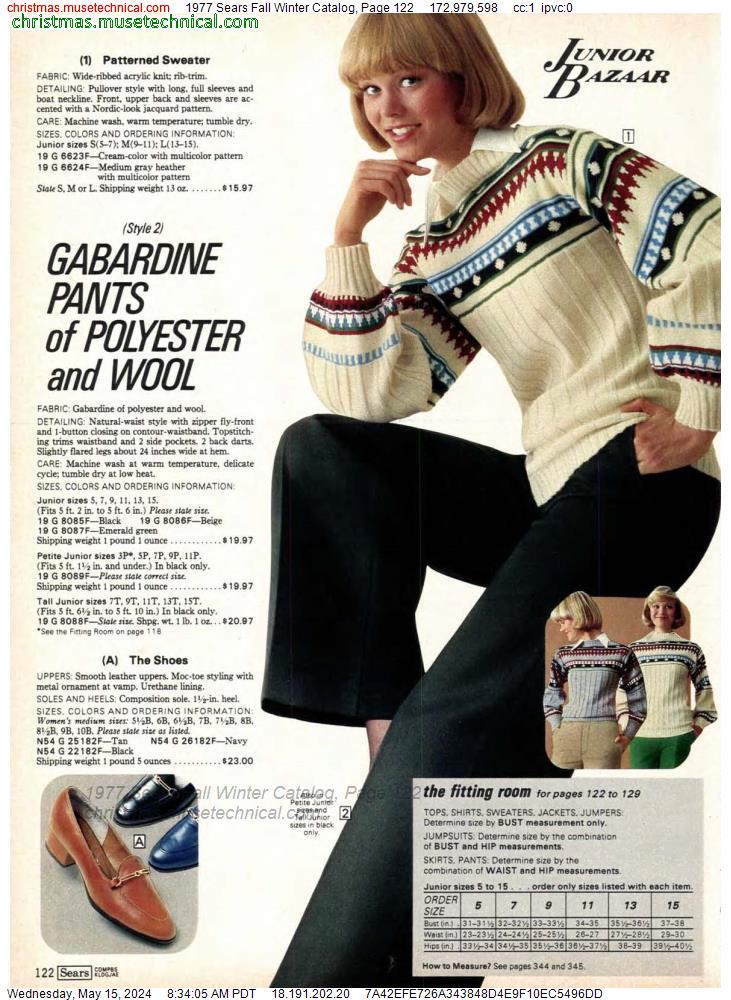 1977 Sears Fall Winter Catalog, Page 122