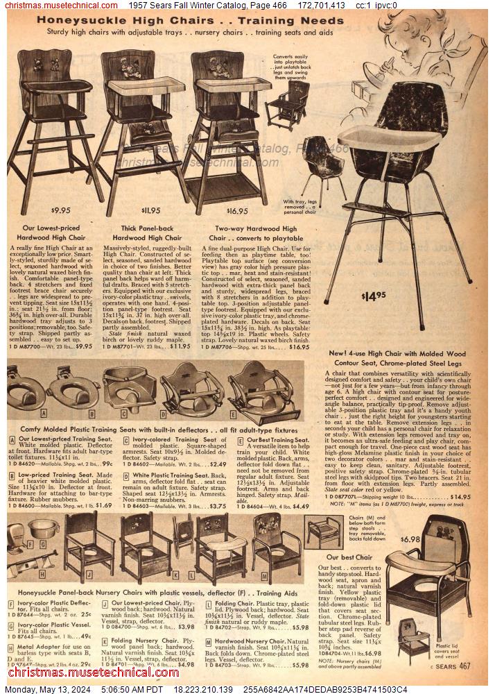 1957 Sears Fall Winter Catalog, Page 466