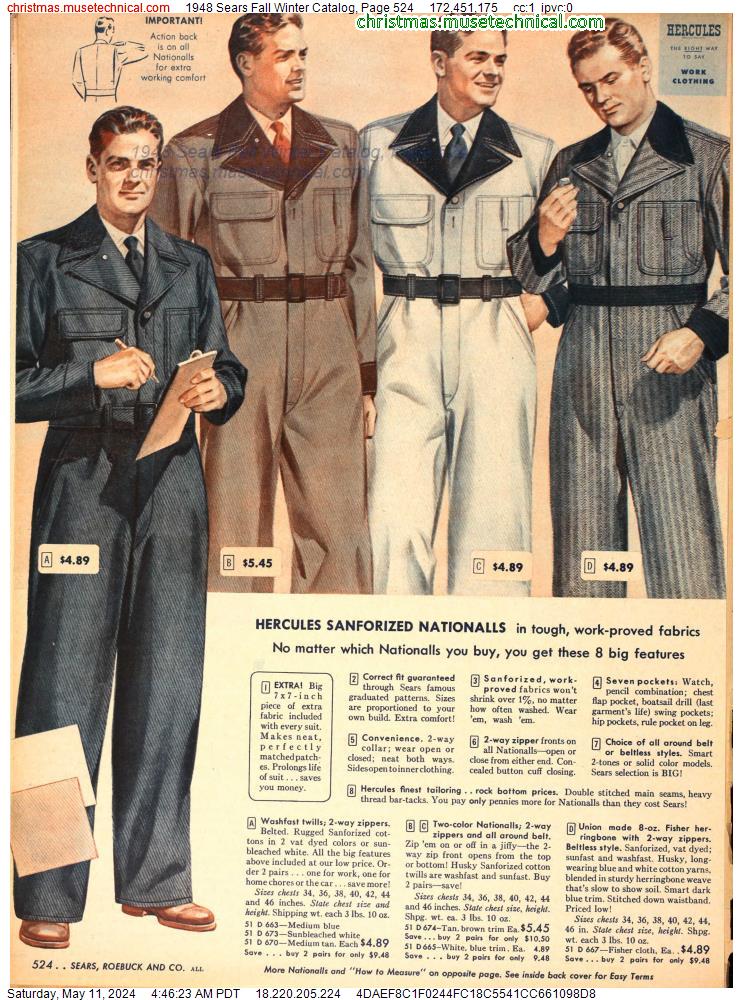 1948 Sears Fall Winter Catalog, Page 524