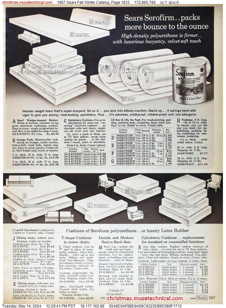 1967 Sears Fall Winter Catalog, Page 1633