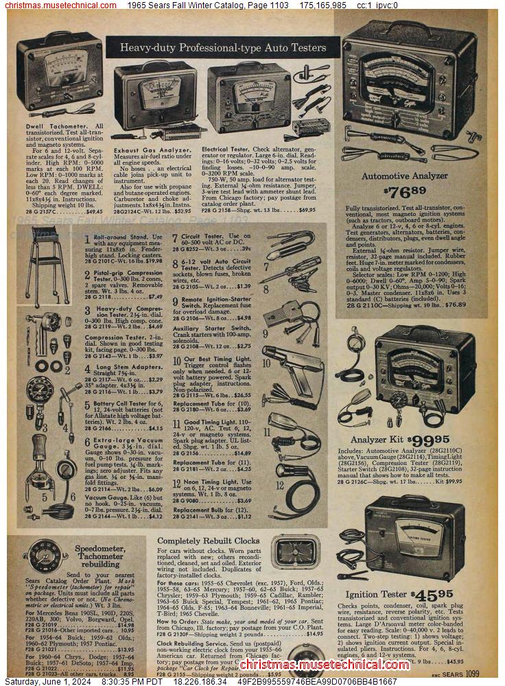 1965 Sears Fall Winter Catalog, Page 1103