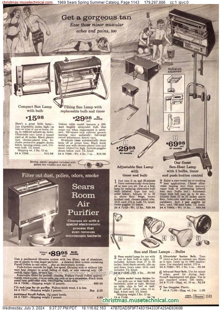 1969 Sears Spring Summer Catalog, Page 1143