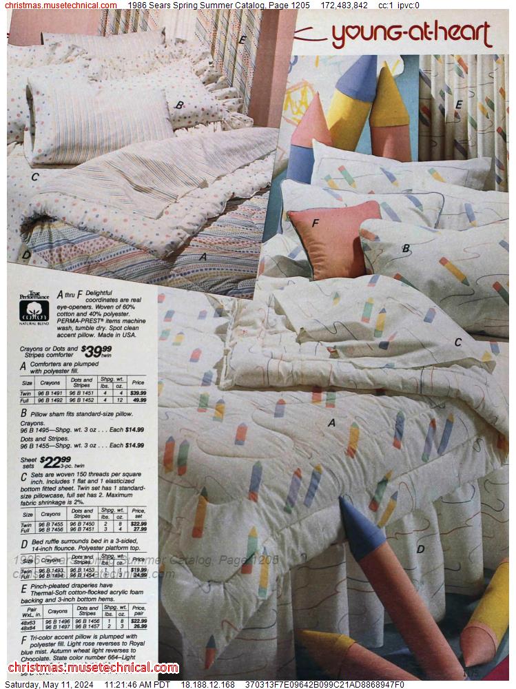 1986 Sears Spring Summer Catalog, Page 1205