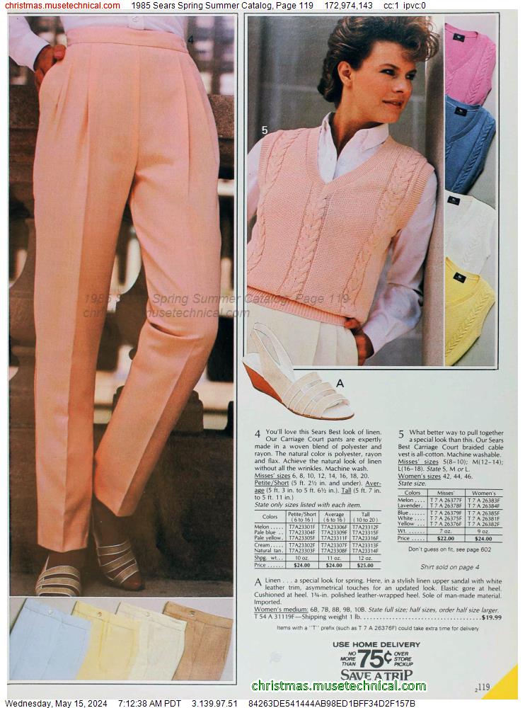 1985 Sears Spring Summer Catalog, Page 119