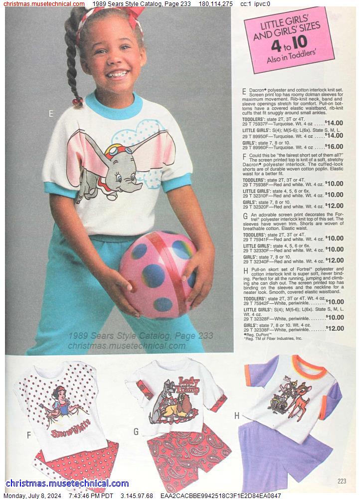 1989 Sears Style Catalog, Page 233