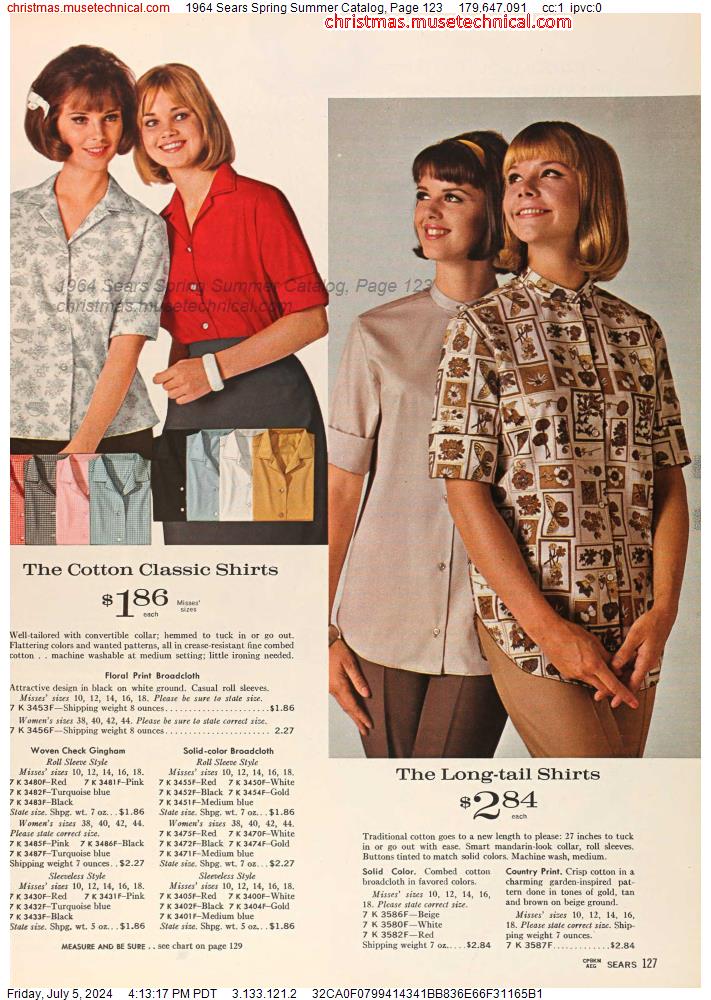 1964 Sears Spring Summer Catalog, Page 123