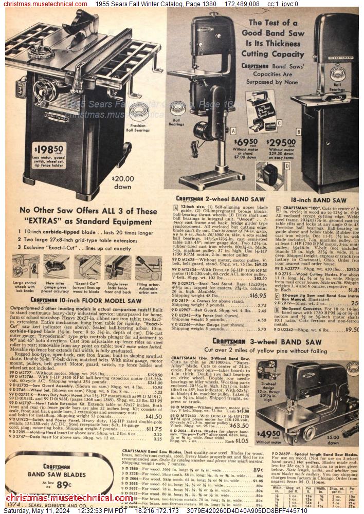 1955 Sears Fall Winter Catalog, Page 1380
