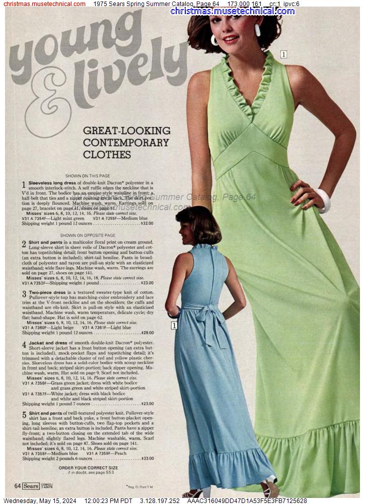 1975 Sears Spring Summer Catalog, Page 64