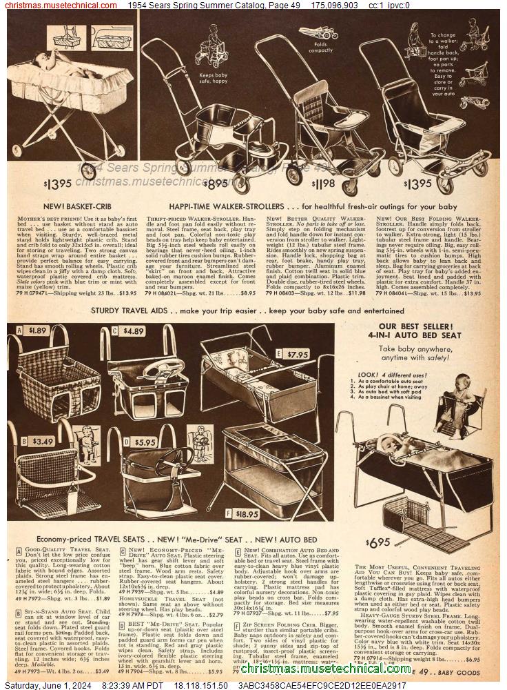 1954 Sears Spring Summer Catalog, Page 49